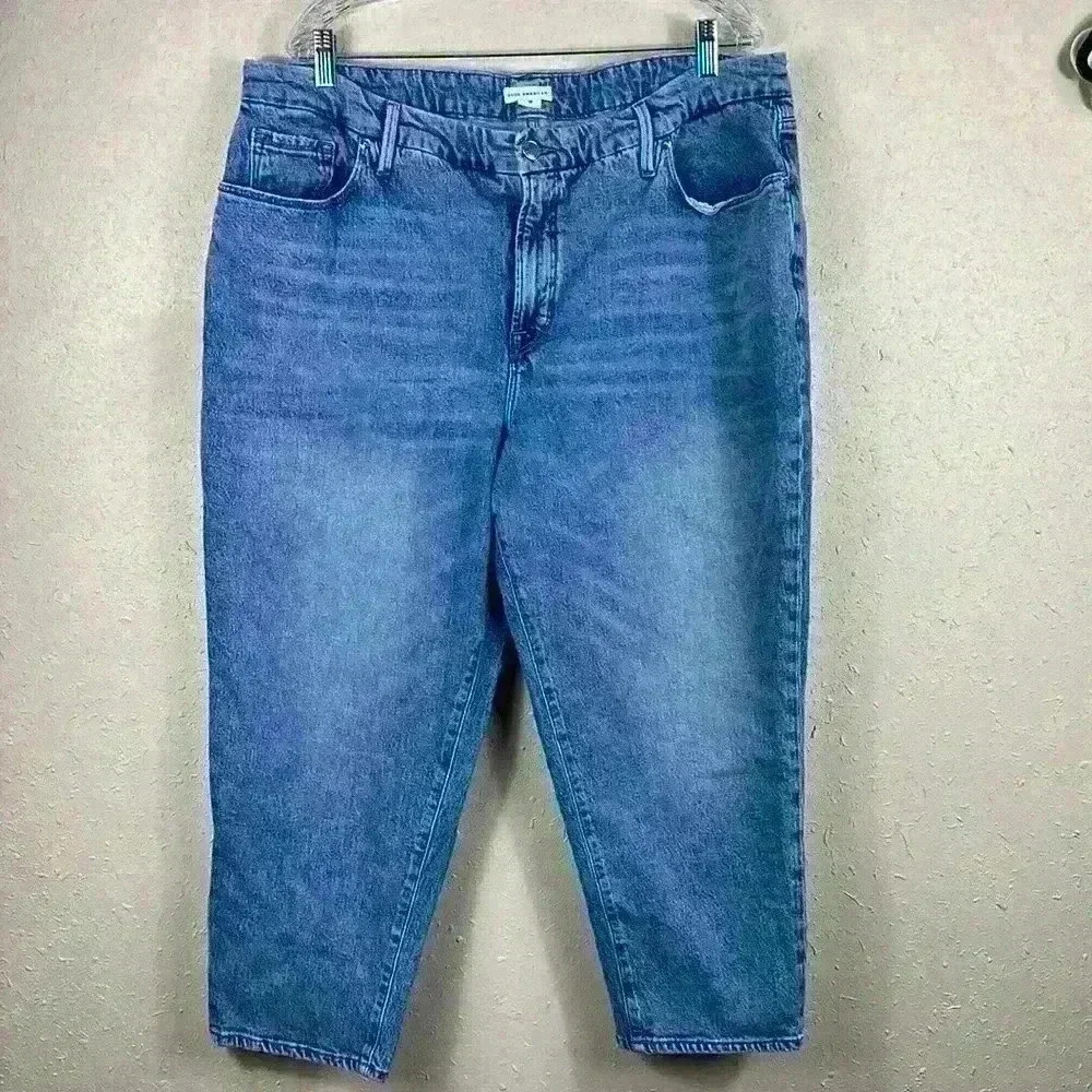 💥Good American Good Vintage Straight Leg Jeans Size 18 Medium Wash High Riseplus